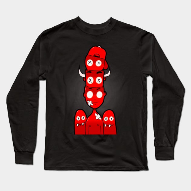 Totem Devil Long Sleeve T-Shirt by SonnyArt225